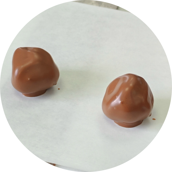 Замороженная малина в молочном шоколаде, обливка на линии JASTIN.